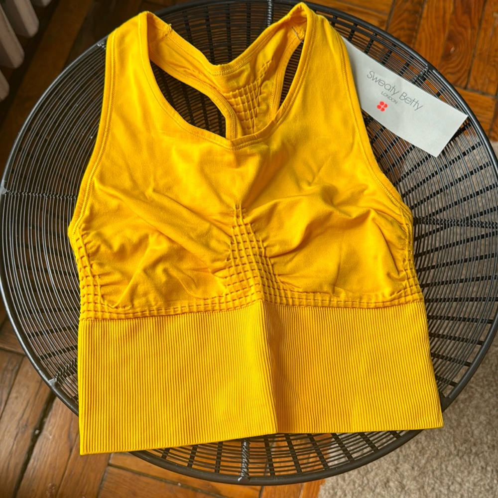 Yellow small sports bra